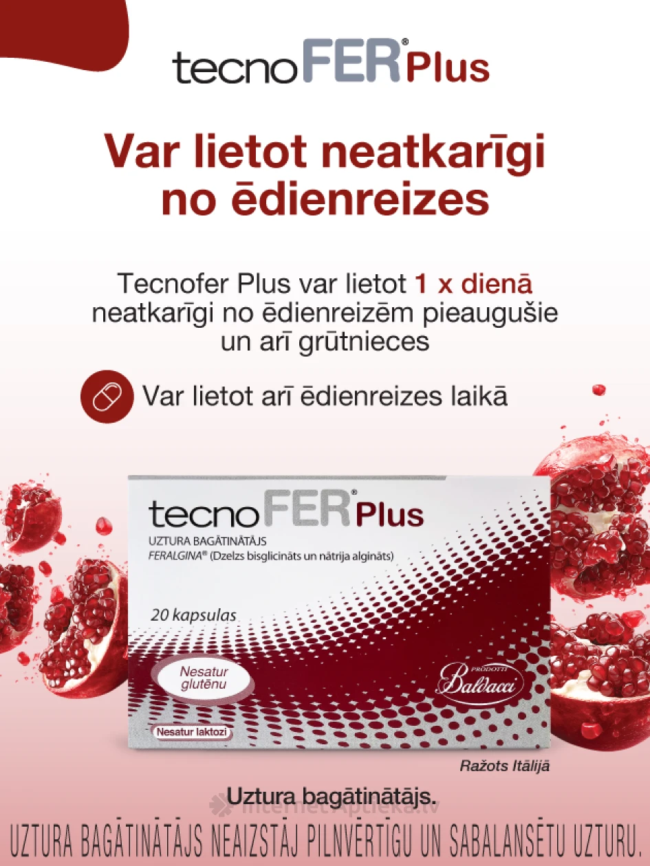 TecnoFer Plus 30 mg, 20 kapsulas | internetaptieka.lv