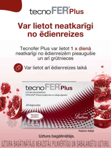 TecnoFer Plus 30 mg, 20 kapsulas | internetaptieka.lv