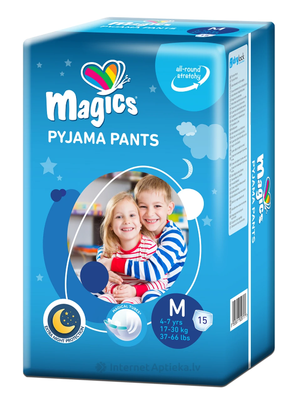 MAGICS Pyjama Pants M подгузники 17-30 кг, 15 шт. | internetaptieka.lv