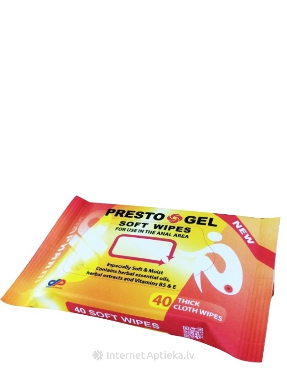Presto gel, 40 salvetes | internetaptieka.lv