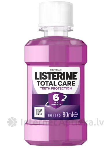 Listerine жидкость для полоскания полости рта Total Care, 80 мл | internetaptieka.lv