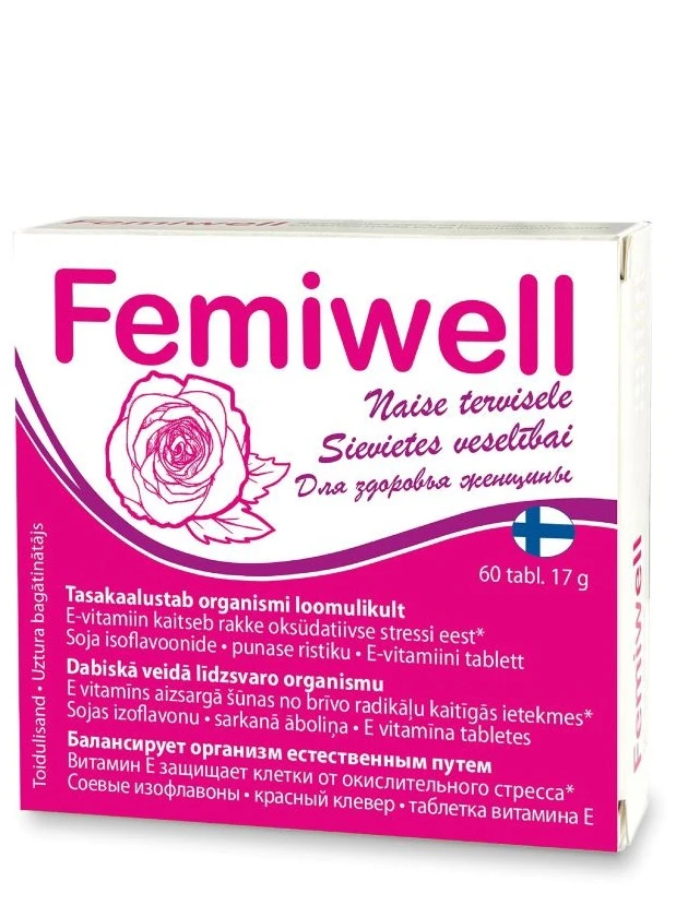 Latvia product data sample: Femiwell, 60 tabletes