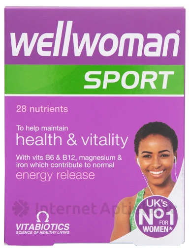 Vitabiotics Wellwoman Sport & Fitness vitamīni sievietēm, 30 tabletes | internetaptieka.lv