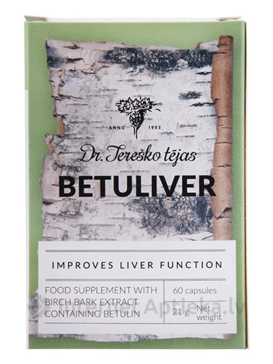 Dr. Tereško tee Betuliver maksafunktsiooni soodustamiseks, 60 kapslit | internetaptieka.lv