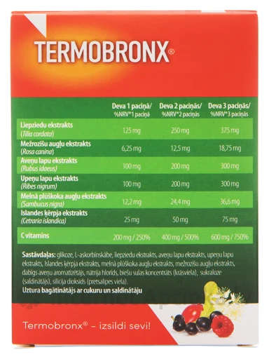 Termobronxi pulber - kuum jook, 8 pakki | internetaptieka.lv