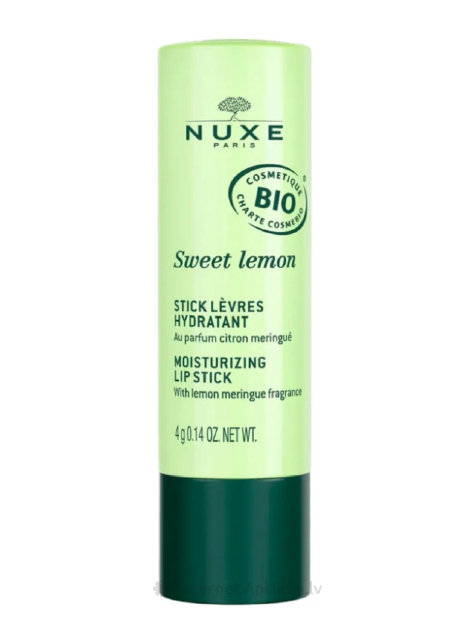NUXE Sweet Lemon mitrinošs lūpu zīmulis ar citronu bezē aromātu, 4 g | internetaptieka.lv