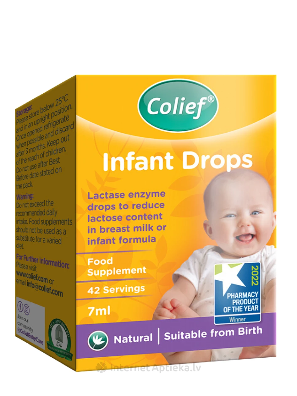 Colief Infant Drops laktāzes pilieni zīdaiņiem, 7 ml | internetaptieka.lv