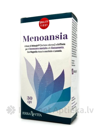 Menoansia ( Меньше беспокойства), 30 капсул | internetaptieka.lv