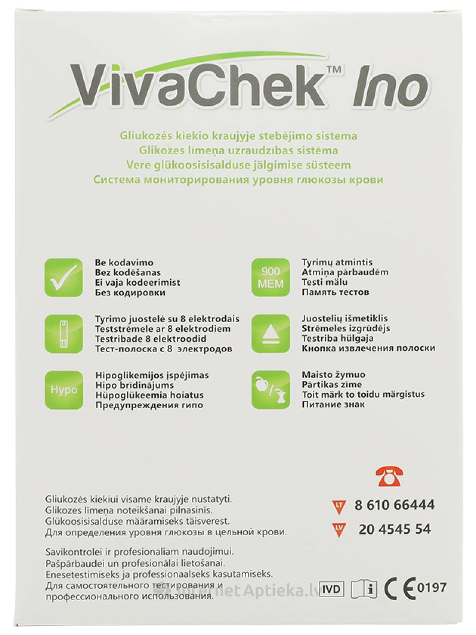Glükomeeter Vivachek Ino süsteem, 1 tk. | internetaptieka.lv