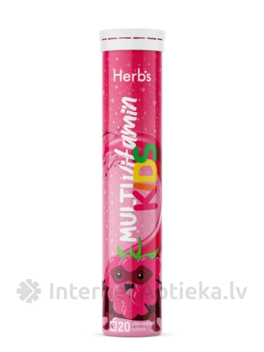 Kids multivitamiinid, 20 lahustuvad tabletid | internetaptieka.lv