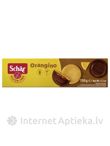 Schär Orangino bezglutēna cepumi ar apelsīnu pildījumu, 150 g | internetaptieka.lv