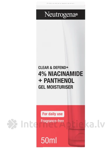 NEUTROGENA Clear&Defend mitrinošs gels sejai, 50 ml | internetaptieka.lv