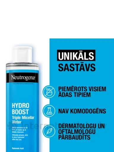 NEUTROGENA Hydro Boost trīskaršs micelārais ūdens, 400 ml | internetaptieka.lv