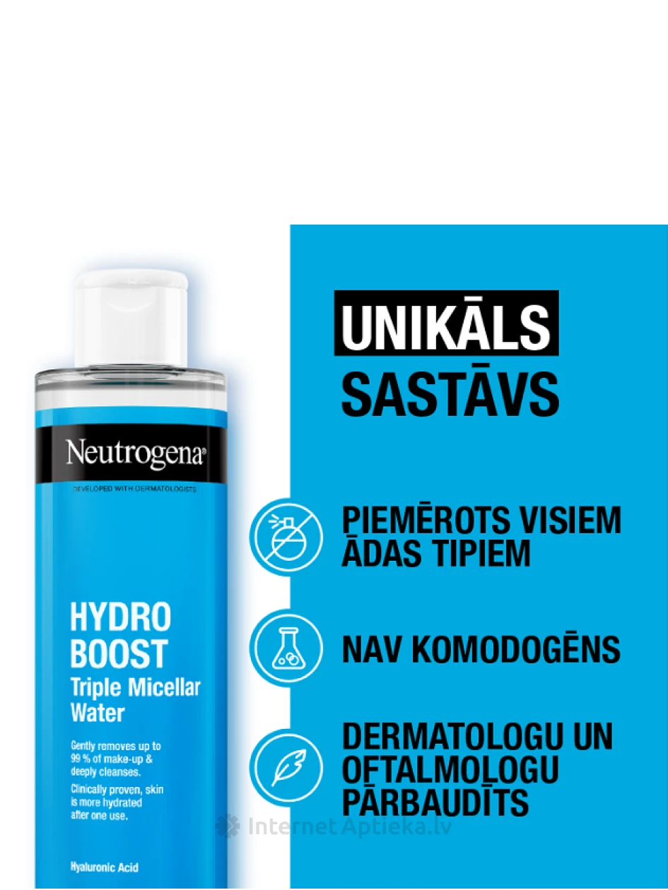 NEUTROGENA Hydro Boost kolmekordne mitsellaarvesi, 400 ml | internetaptieka.lv