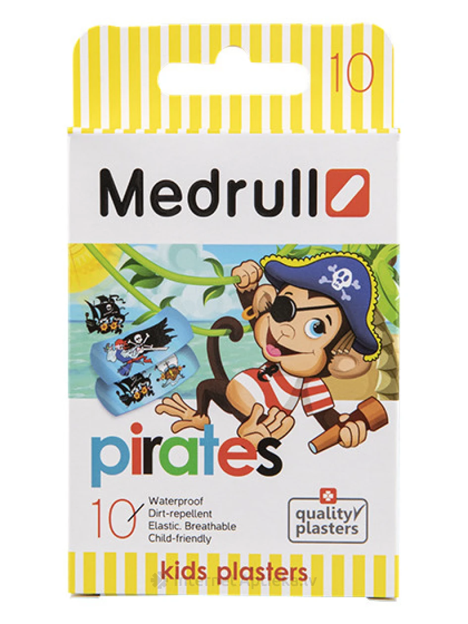 Medrull Kids Pirates plāksteri, 10 gb | internetaptieka.lv
