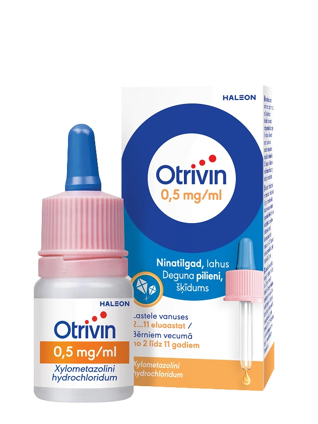 Otrivin 0,5 mg/ml deguna pilieni, šķīdums