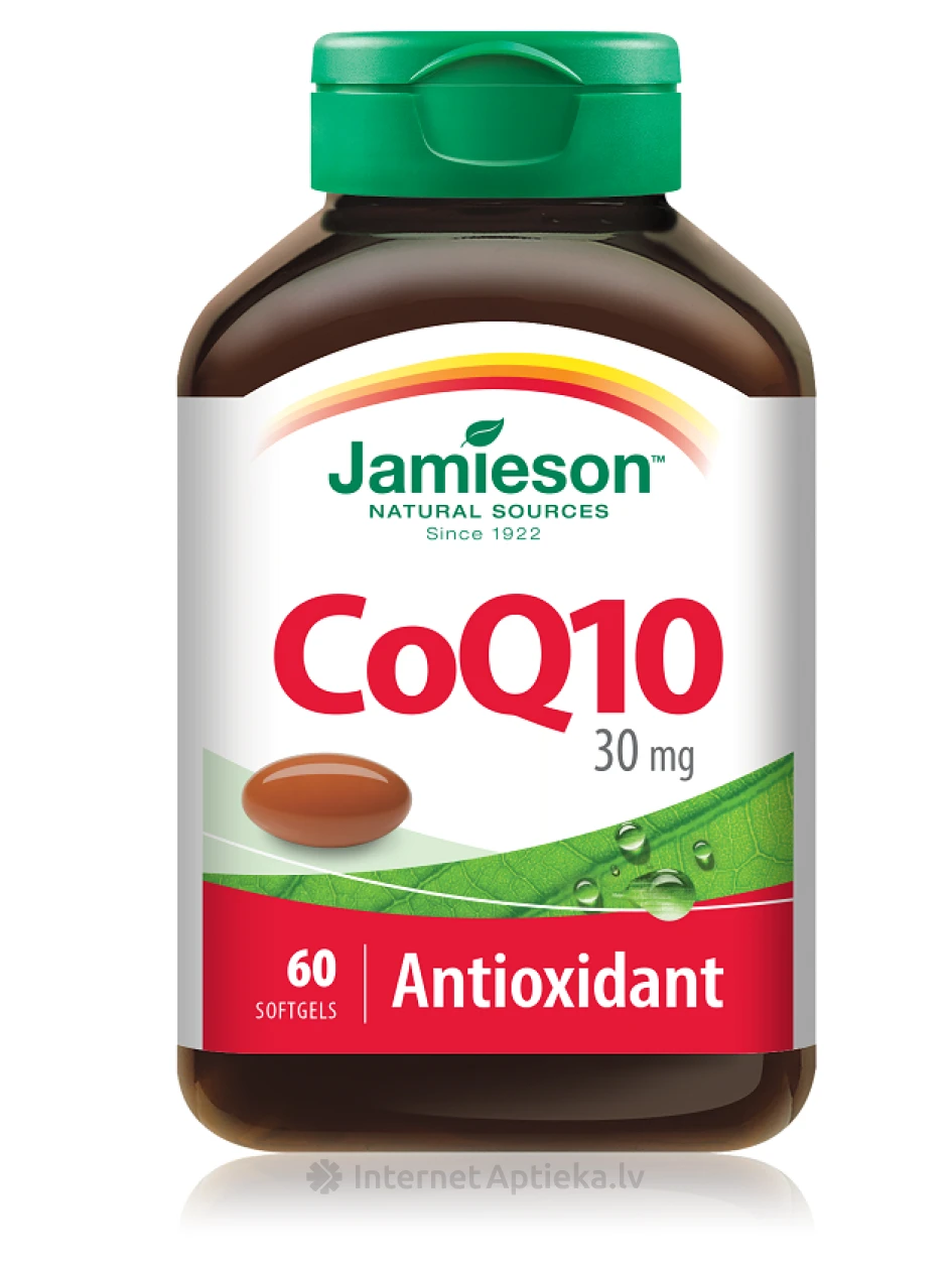 Jamieson CoQ10 30mg kapsulas, 60 gb. | internetaptieka.lv