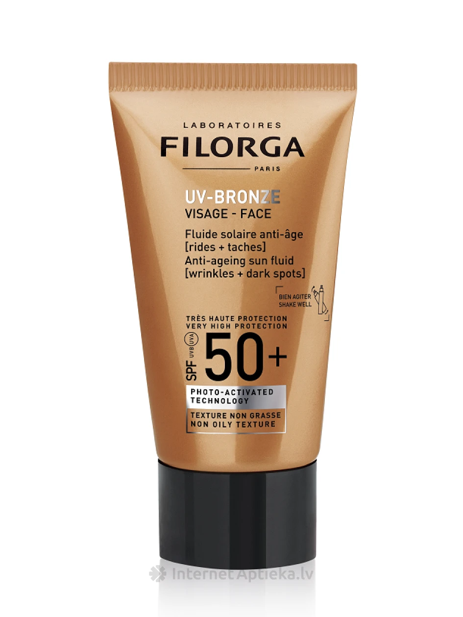FILORGA UV-Bronze защитный крем для лица SPF 50, 40 мл | internetaptieka.lv