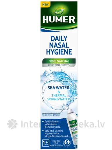 HUMER aerosool ninaõõne hügieeniks termaalveega, 50 ml | internetaptieka.lv