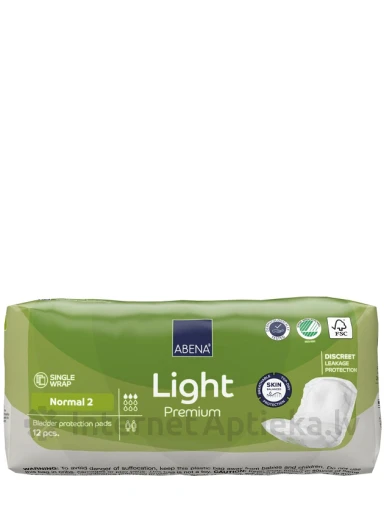 ABENA Light Normal 2 Premium формованные прокладки, 12 шт. | internetaptieka.lv