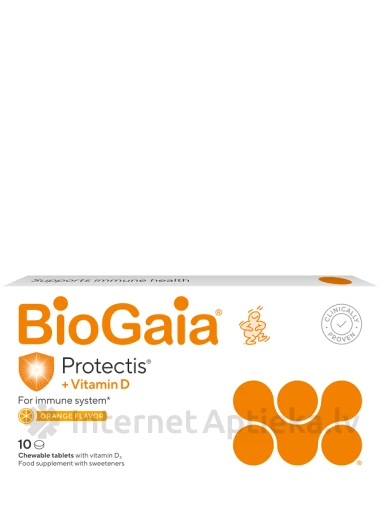 BioGaia® Protectis® košļājamās tabletes ar D vitamīnu, 10 gb. | internetaptieka.lv