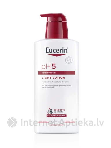 Eucerin pH5 viegls mitrinošs ķermeņa losjons jutīgai ādai, 400 ml | internetaptieka.lv