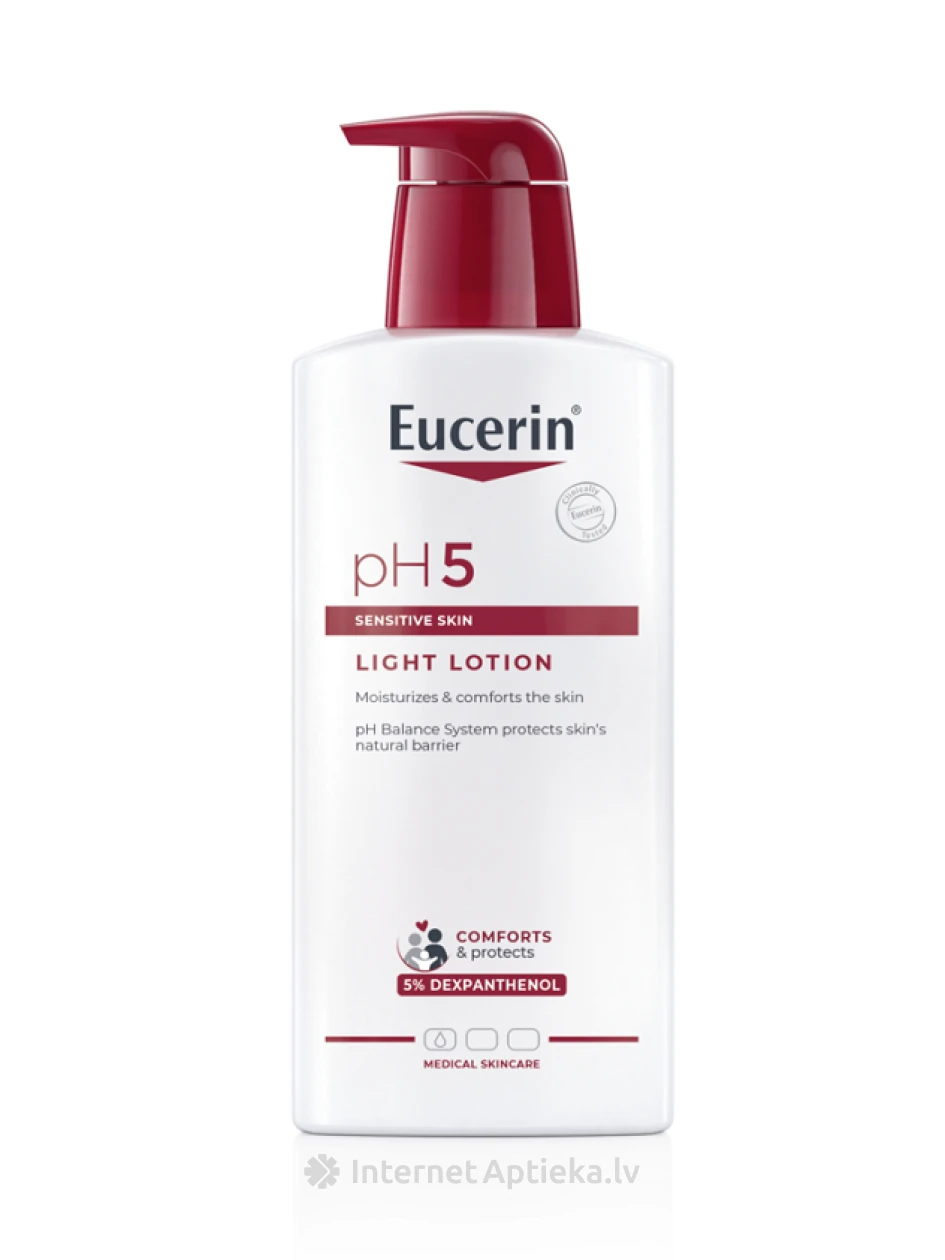 Eucerin pH5 viegls mitrinošs ķermeņa losjons jutīgai ādai, 400 ml | internetaptieka.lv