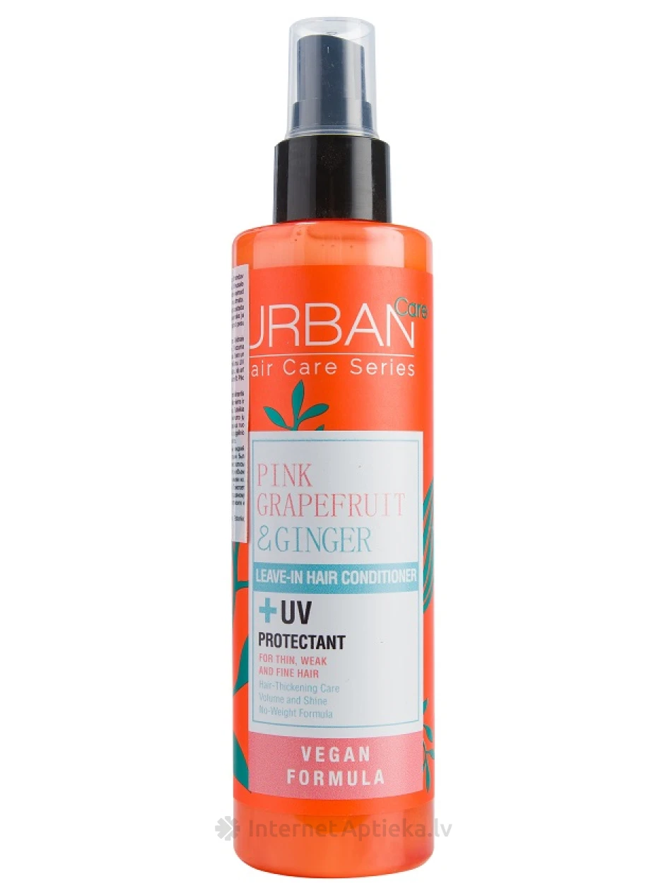 Urban Care rozā greipfrūta un Ingvera izsmidzināmais kondicionieris, 200 ml | internetaptieka.lv