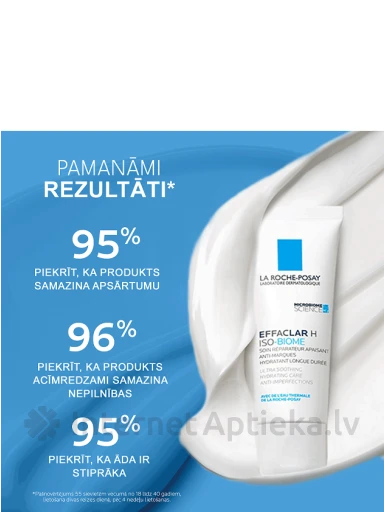La Roche-Posay Effaclar H Iso-Biome Ultra rahustav hooldus parandab naha ebatasasusi, 40 ml | internetaptieka.lv