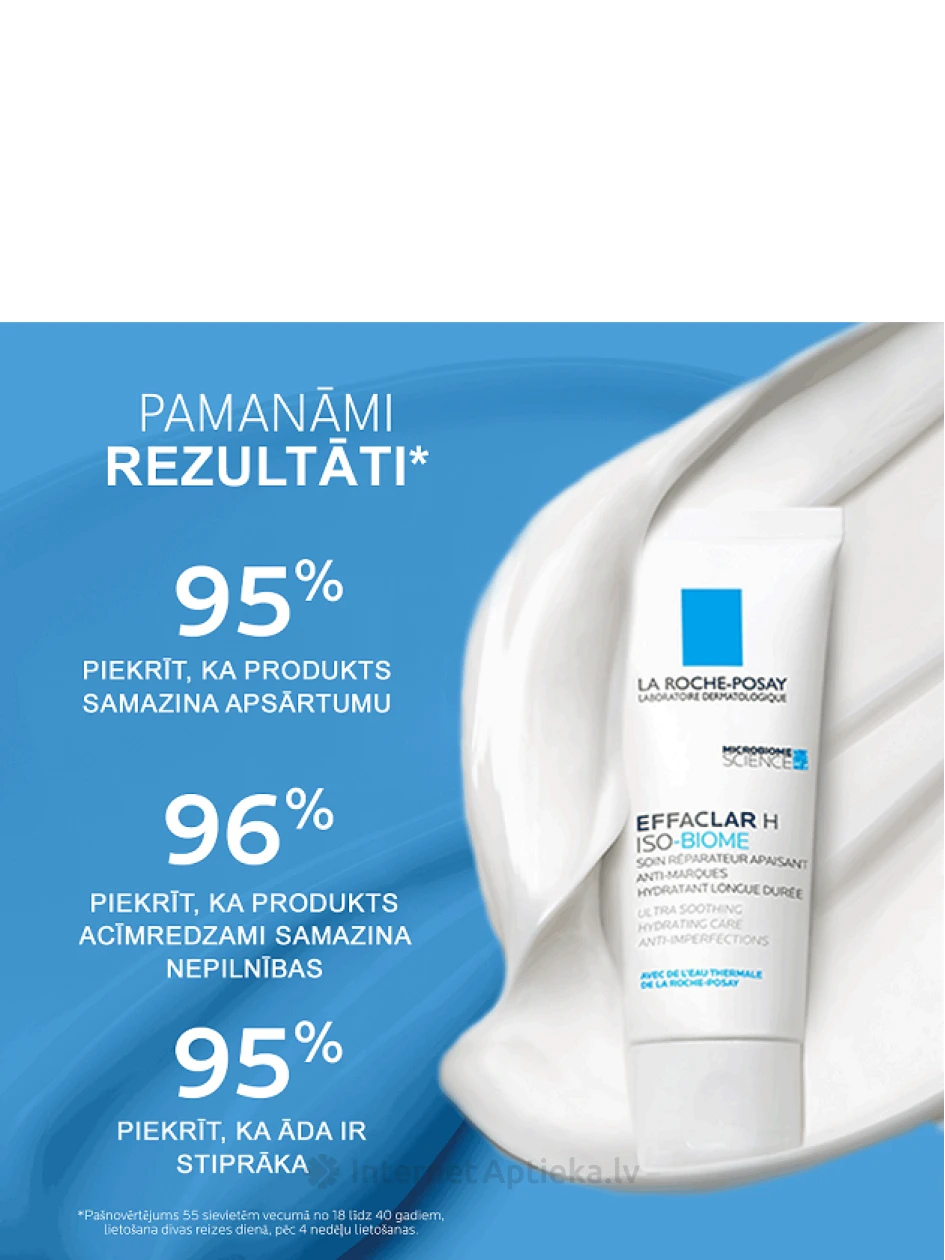 La Roche-Posay Effaclar H Iso-Biome Ultra Nomierinoša kopšana novērš ādas nepilnības, 40 ml | internetaptieka.lv