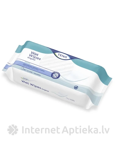 TENA Wet Wipes Original Влажные салфетки, 80 шт. | internetaptieka.lv