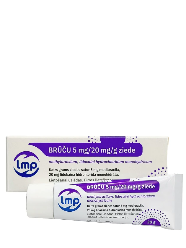 Brūču 5 mg/20 mg/g ziede