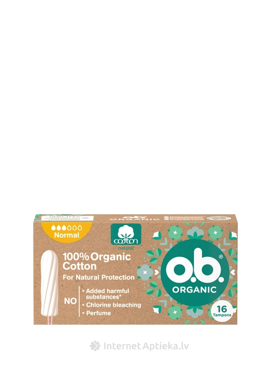 O. B. orgaanilised tavalised tampoonid, 16 tk. | internetaptieka.lv