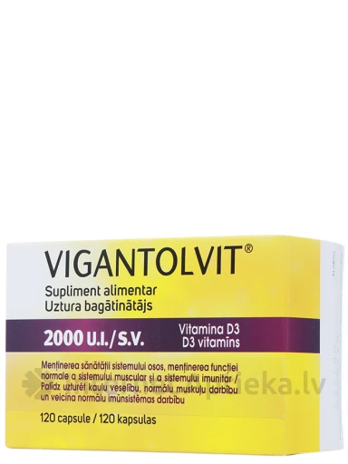 Vigantolvit 2000SV, 120 капсул | internetaptieka.lv