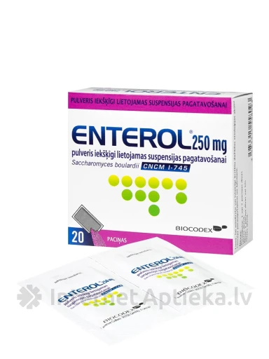 Enterol 250mg порошок, 20 пачек | internetaptieka.lv