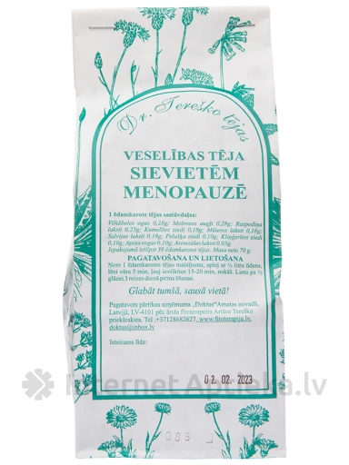 Dr.Tereško Veselības tēja sievietēm menopauzē, 70 g | internetaptieka.lv