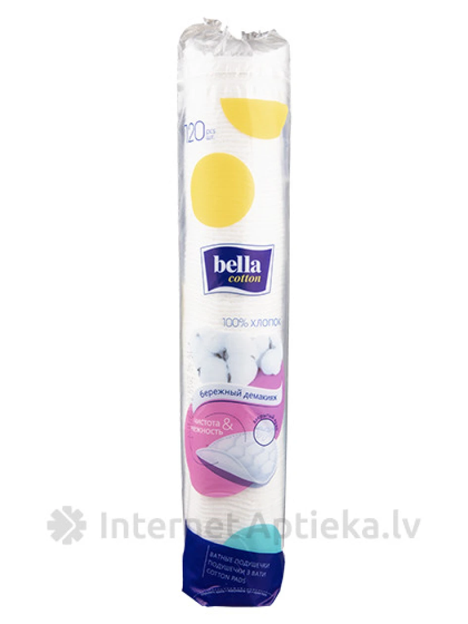 Bella ватные косметические диски, круглые, 120 шт. | internetaptieka.lv