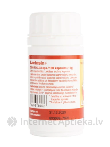Lactasin, 100 kapsulas | internetaptieka.lv