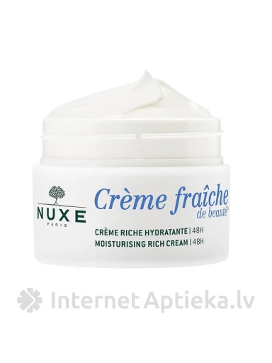 48 ч увлажняющий крем густой консистенции для сухой кожи «Crème Fraîche de Beauté», 50 мл | internetaptieka.lv