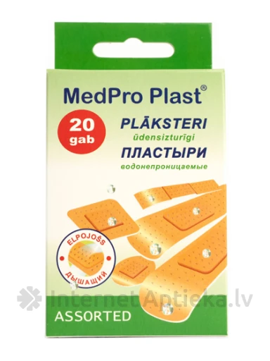 Medpro Asorti - ūdensizturīgi plāksteri, 20 gb. | internetaptieka.lv