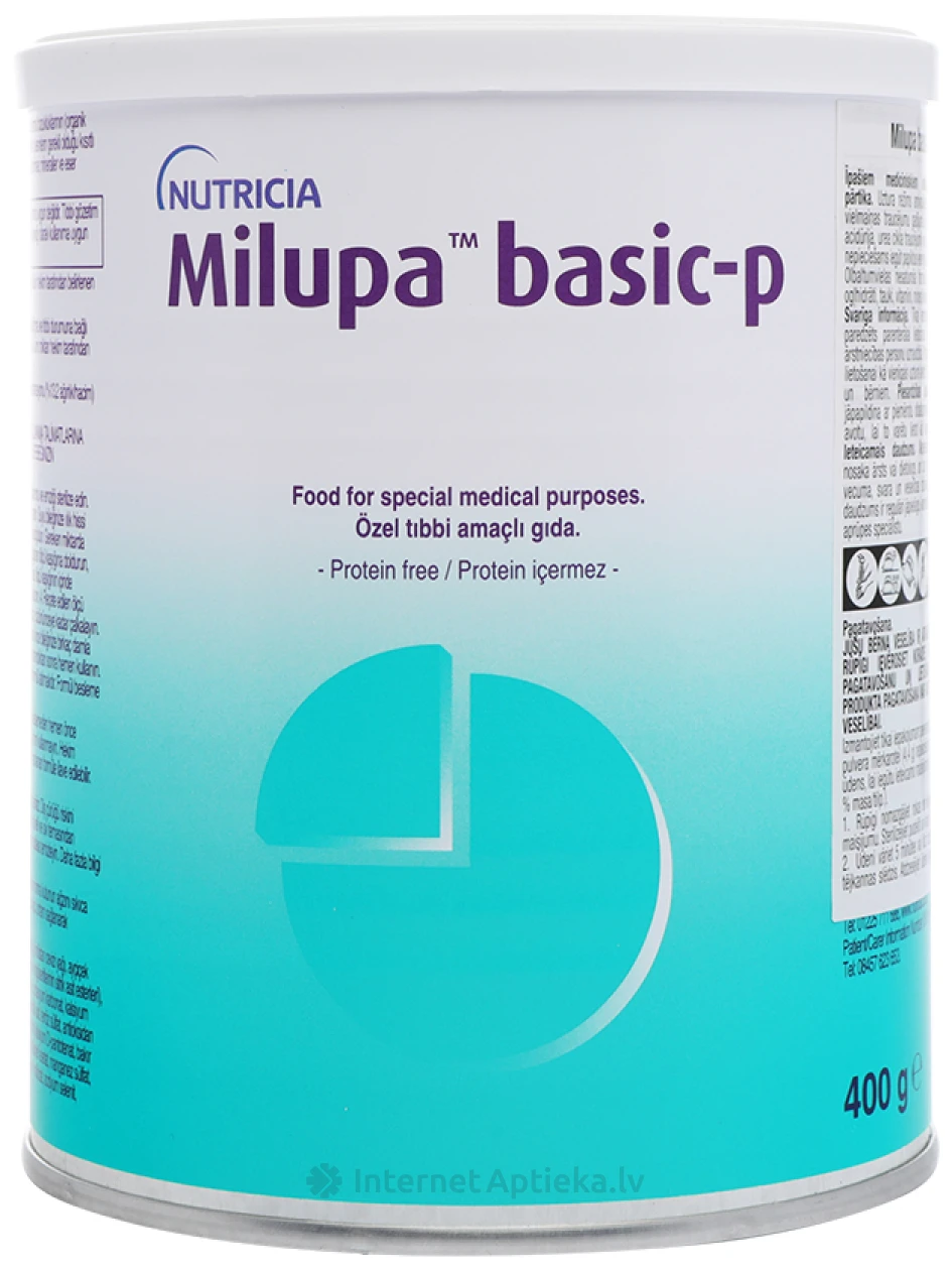 Milupa Basic-P искусственная молочная смесь, 400 г | internetaptieka.lv