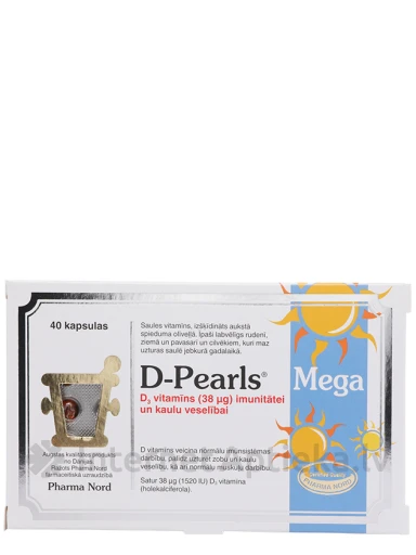D-Pearls Mega, 40 kapsulas | internetaptieka.lv
