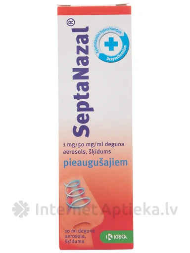 Septanazal ninasprei täiskasvanutele, 10 ml | internetaptieka.lv