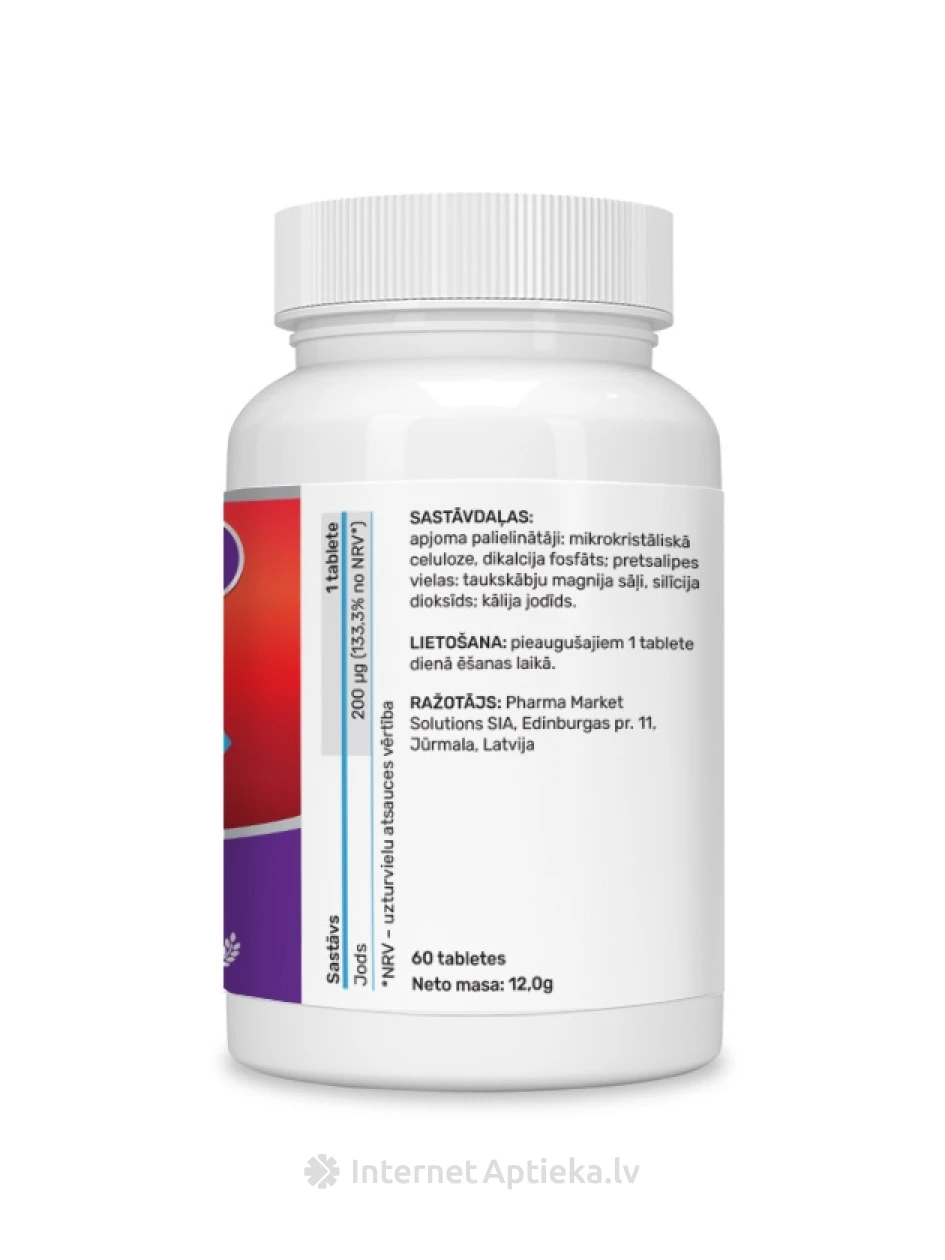Jood 200 µg, 60 tabletti | internetaptieka.lv