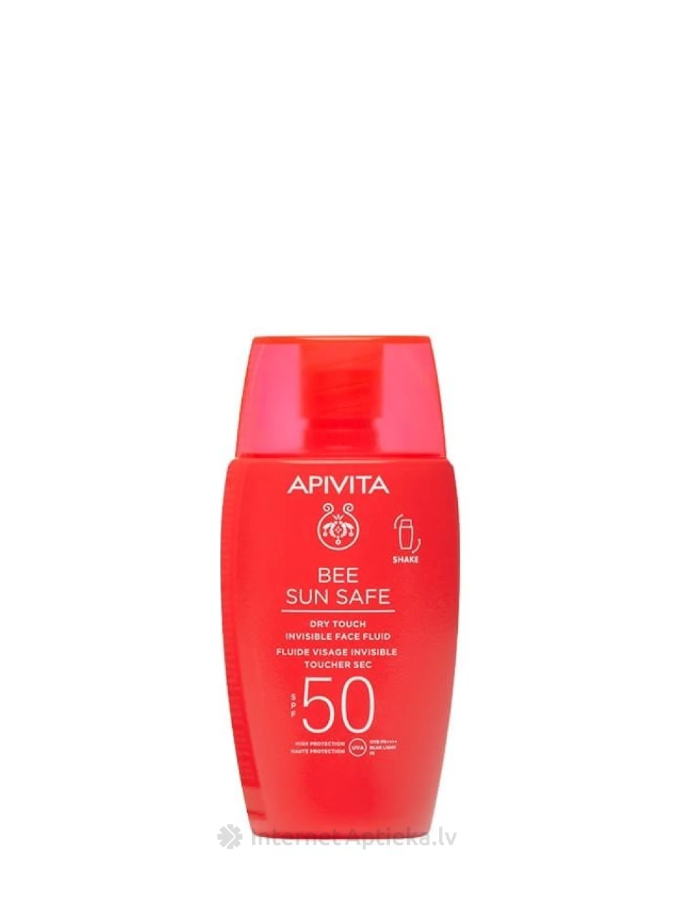 APIVITA BEE SUN SAFE Nematomas veido fluidas SPF50, 50 ml | internetaptieka.lv