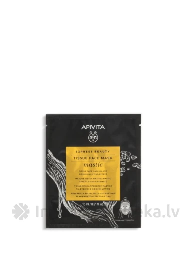 APIVITA EXPRESS BEAUTY audinė veido kaukė su mastika, liftingo ir tvirtinimo poveikis, 1 vnt. | internetaptieka.lv