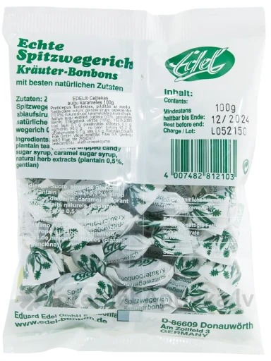 EDEL Ceļtekas augu karameles, 100 g | internetaptieka.lv