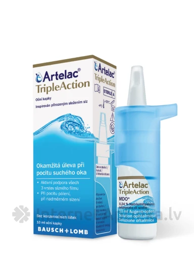 Artelac Triple Action глазные капли, 10 мл | internetaptieka.lv