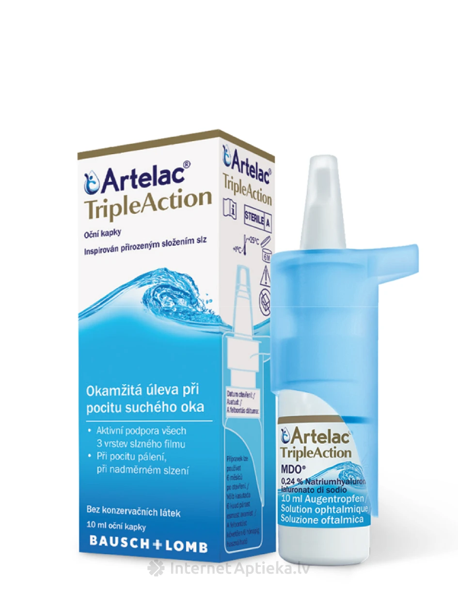 Artelac Triple Action глазные капли, 10 мл | internetaptieka.lv