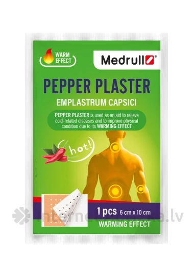 Medrull piparu plāksteris 6 cm x 10 cm, 1 gb | internetaptieka.lv